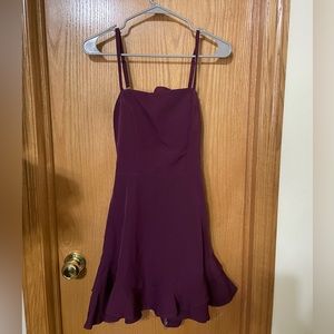 Dear Moon Tie Back Double Ruffle Hem Fit-And-Flare Dress